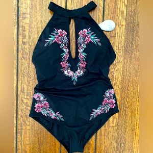 WET Swimwear embroidered one piece